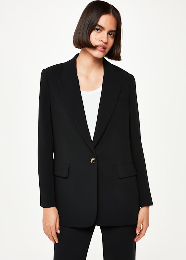 Crepe Boyfriend Blazer